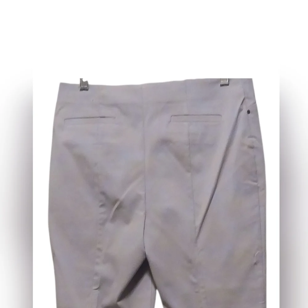 Alfani - Gray Petite Ankle Pants, Faux Pockets, Size 6 P, Silver Studs In Front - Picture 6 of 6